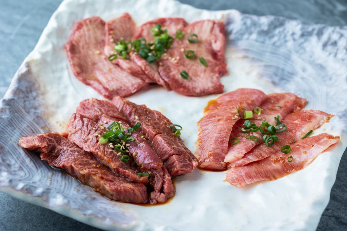 特上和牛を堪能する3種盛り合わせ